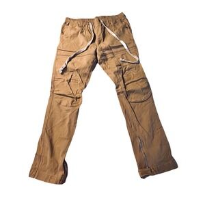 American Stitch Men's Large Tan Elastic Outerwear Joggers Y2K